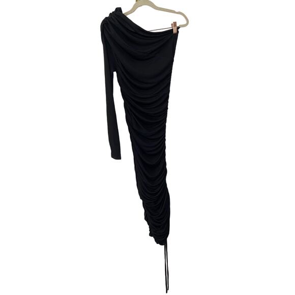 Michael Costello X Revolve One Shoulder Ruched Dress Adjustable Length Sz S - Picture 1 of 5